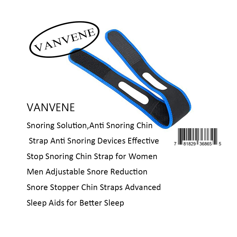 VANVENE Snoring Solution,Anti Snoring Chin  Strap Anti Snoring Devices Effective  Stop Snoring Chin Strap for Women  Men Adjustable Snore Reduction  Snore Stopper Chin Straps Advanced  Sleep Aids for Better Sleep