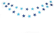 VANVENE Birthday Party Decorations, Birthday Party Supplies, Parlie 45pcs Party Decors and Supplies, Set includes Happy Birthday Banner, Paper Tassels, Pompoms and Garland Stars for Boys Blue