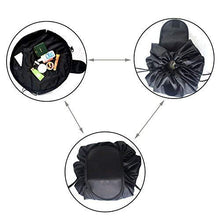 VANVENE Casual Waterproof Women Toiletry Bags  Folding Large Capacity Lazy Cosmetic Bags  (Black)