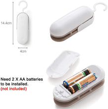 VANVENE  Mini Bag Sealer, 2 in 1 Heat Sealer and Cutter  Handheld Portable Bag Resealer Sealer for  Plastic Bags Food Storage Snack Fresh Bag or  Travel Bag Sealer (Battery Not Included) (1PACK)