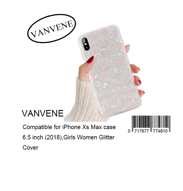 VANVENE Compatible for iPhone Xs Max case 6.5 inch (2018),Girls Women Glitter Cover