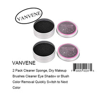 VANVENE 2 Pack Cleaner Sponge, Dry Makeup Brushes Cleaner Eye Shadow or Blush Color Removal Quickly Switch to Next Color