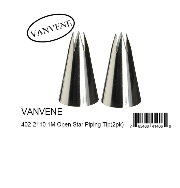 VANVENE 402-2110 1M Open Star Piping Tip(2pk)