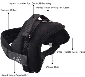 VANVENE No Pull Dog Vest Harness - Dog Body  Padded Vest - Comfort Control for Large  Dogs in Training Walking - No More Pulling,  Tugging or Choking