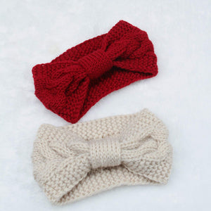 VANVENE Cable Knit Headbands Crochet Head Band Braided Winter Warmer Ear Head Wraps for Women Girls, Purplish Red, Rice White, Dark Grey, Black-1, Medium