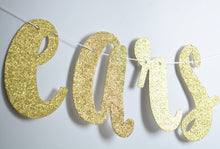 VANVENE 10 Years Loved Gold Glitter Banner for Happy 10th Birthday/Wedding Anniversary Party Decorations Celebrating Home Supplies Photo Booth Props