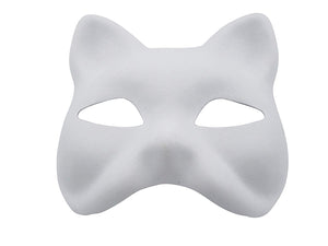 VANVENE  Fox Mask DIY Paintable Cosplay Accessories Mask for Party Masquerade Costume Halloween, Pack of 5