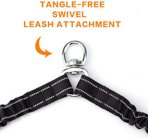 Pet Dog Double Leashes - No Tangle Dog Leash Coupler, Comfortable Shock Absorbing Reflective Bungee Lead for Nighttime Safety, Dual Dog Training Leash for Small, Medium & Large Dogs