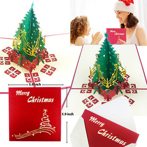 VANVENE 3D Christmas Cards pop up | Set of 6 Xmas Greeting Cards & Envelopes | Funny Personalized Holiday PostCards | Handmade thank you card Gifts, Tree, Snowman, Reindeer,Candle