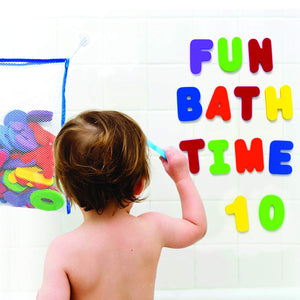 VANVENE Bath Letters and Numbers with  Bath Toy Organizer. Educational  Bath Toys with Premium Bath  Toy Storage