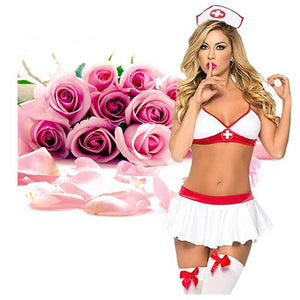 VANVENE Lingerie Nurse Sexy Costume  Outfit Set Babydoll Bedroom  Honeymoon Cosplay Nurse  Clothing Fits Free Size