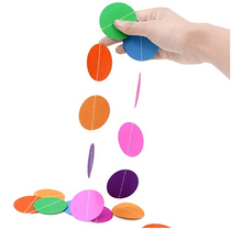 VANVENE 5 Pack 67ft Paper Circle Dots Garland  Colorful Hanging Banner Paper for  Birthday Party Streamers Wedding  Decor Each pack