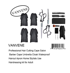 VANVENE Professional Hair Cutting Cape Salon  Barber Cape Umbrella Cloak Waterproof  Haircut Apron Home Stylists Use  Hairdressing kit for Adult