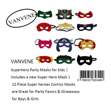 VANVENE Superhero Party Masks for Kids | Includes a new Super Hero Mask | 12 Piece Super heroes Comics Masks are Great for Party Favors & Giveaways for Boys & Girls