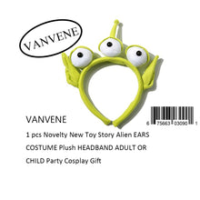 VANVENE 1 pcs Novelty New Toy Story Alien EARS  COSTUME Plush HEADBAND ADULT OR  CHILD Party Cosplay Gift