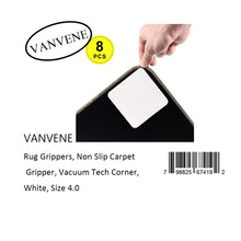 VANVENE Rug Grippers, Non Slip Carpet  Gripper, Vacuum Tech Corner,  White, Size 4.0