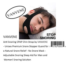 VANVENE Anti Snoring CPAP Chin Strap by VANVENE  - Unisex Premium Snore Stopper Guard for  a Natural Snore Relief - No Snore Mask -  Adjustable Snoring Sleep Aid for Men and  Women! Snoring Solution