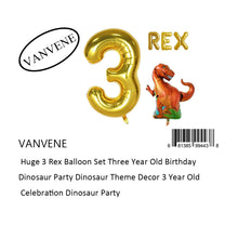 VANVENE  Huge 3 Rex Balloon Set Three Year Old Birthday  Dinosaur Party Dinosaur Theme Decor 3 Year Old  Celebration Dinosaur Party