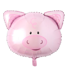 Vanvene Barn Farm Animals Birthday Party Baby Shower Decorations Supplies (1x Gaint Cow & 1x Pig Mylar Foil Balloon)